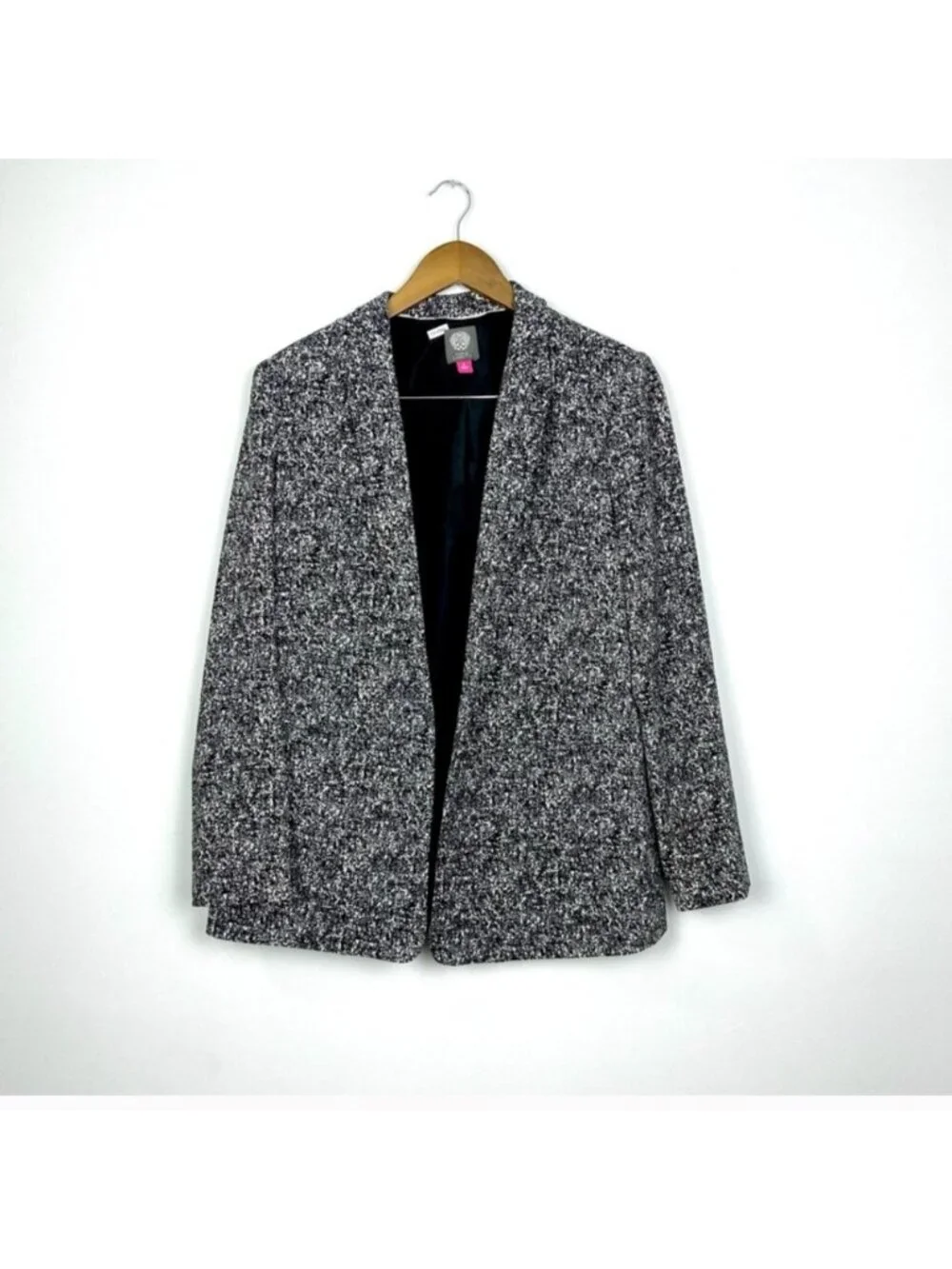 Vince Camuto Boyfriend Textured Black and White Blazer